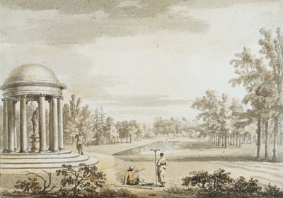 La Rotonda e il Teatro della Regina, Stowe, 1753 da Jean Baptiste Claude Chatelain